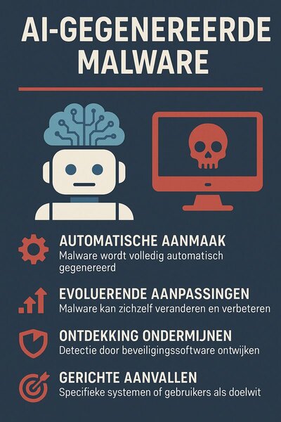 Infographic over AI-gegenereerde malware