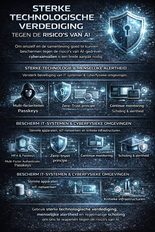 Sterke technologische verdediging tegen de risico’s van AI-gedreven cyberaanvallen