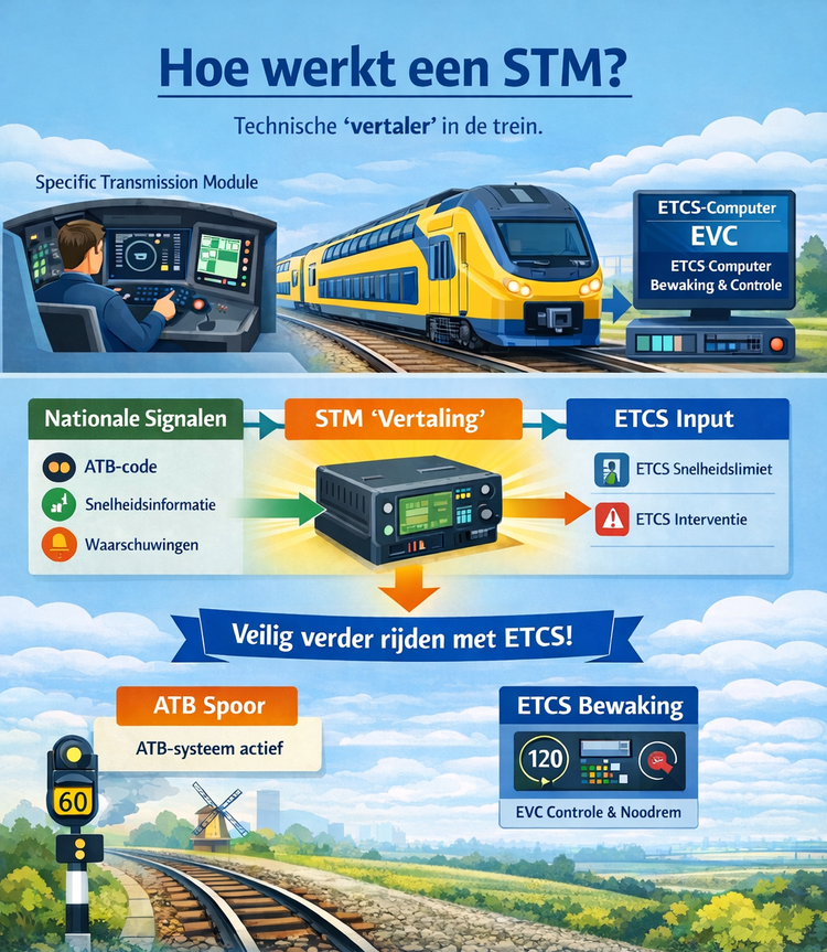 Infographic over de werking van Specific Transmission Modules (STM)