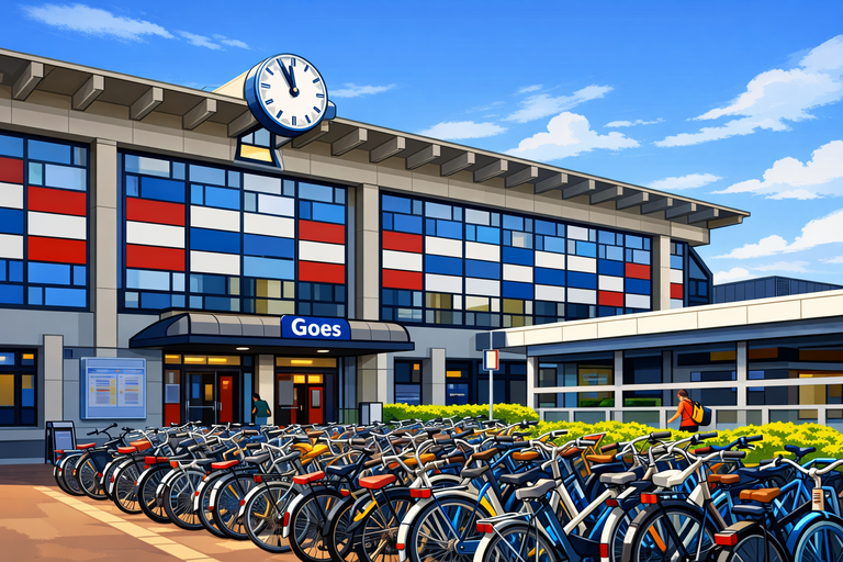 Het station van Goes. In 2029 rijden er maandenlang geen treinen tussen Goes en Vlissingen
