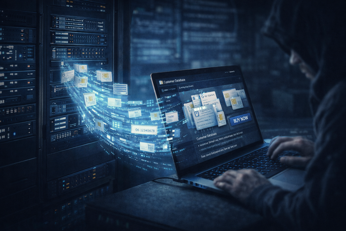 Verkoop van gestolen data op het dark web