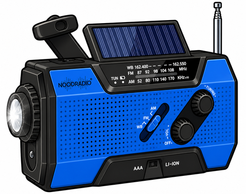 Blauwe AlerSkyo noodradio