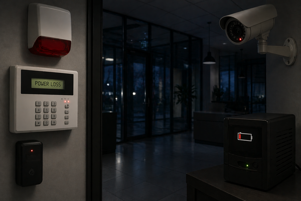 Camera's en alarm- en beveiligingssytemen werken niet meer door een stroomstoring