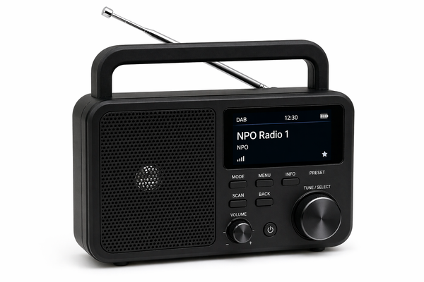 Draagbare radio op batterijen