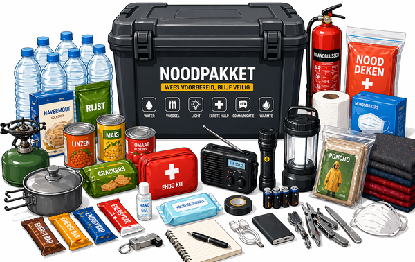 Noodpakket om een stroomuitval 72 uur lang door te komen