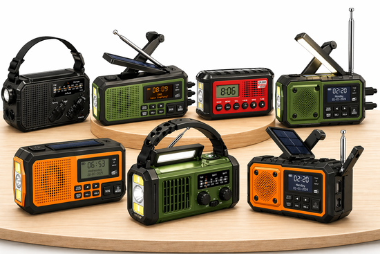Verschillende noodradio's