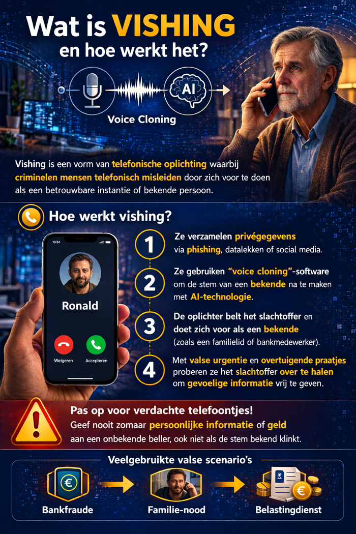 Infographic over vishing