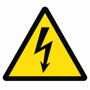 Waarschuwingsbord voor elektrisch gevaar