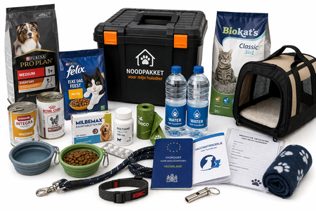 Essentiële items voor huisdieren tijdens een noodsituatie