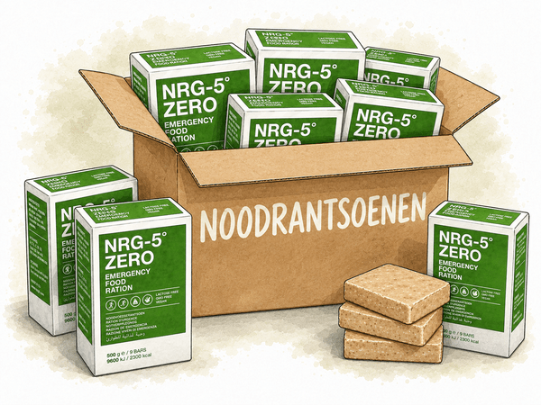 NRG-5 Zero noodrantsoenen in een noodpakket