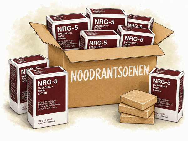 NRG-5 noodrantsoenen in een noodpakket