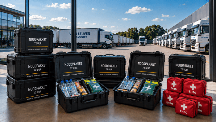 Noodpakketten bij een transportbedrijf