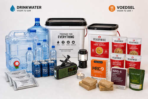 Noodrantsoen met drinkwater en voedsel
