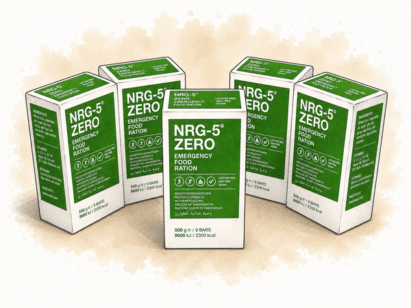 Vijf NRG-5 Zero noodrantsoenen