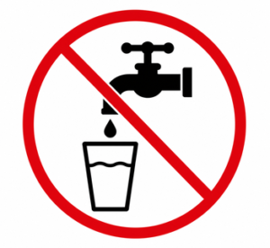 Verbodsbord geen drinkwater
