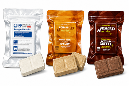 3 CONVAR bars - EF Energie-Notration, Pocket Peanut en Solid Coffee
