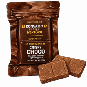CONVAR-7 NextGen Energy Bar Crispy Choco tegen een witte achtergrond