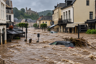 Overstroming in Valkenburg