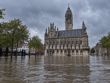 Watersnood op de Markt van Middelburg